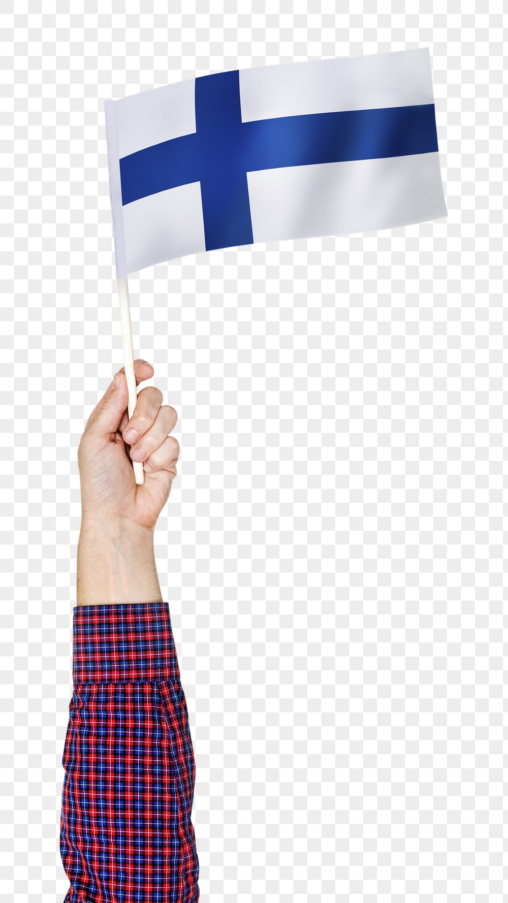 Png Finland's flag in hand | Free PNG - rawpixel