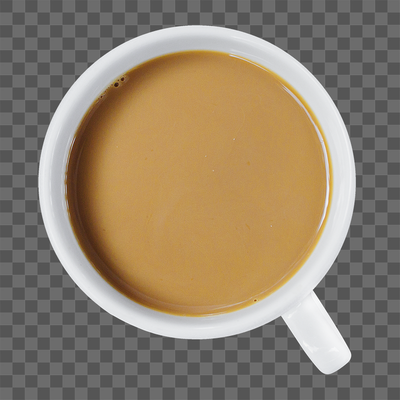 Png flat lay coffee sticker, | Free PNG - rawpixel