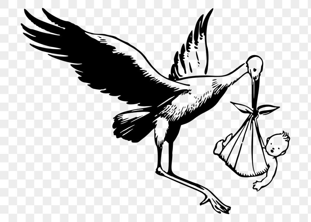 Png flying stork with baby | Free PNG - rawpixel