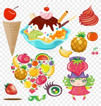 冰淇淋水果卡通png - Food And Drink Kitchen Canvas Print 3
