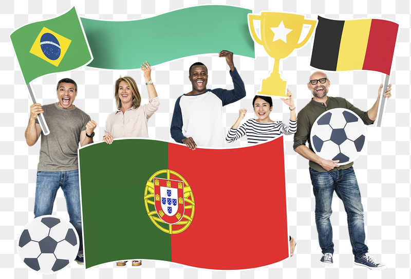 Png Football fans Portugal flag, | Free PNG - rawpixel