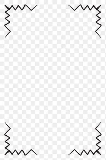 Png frame border zigzag ornament