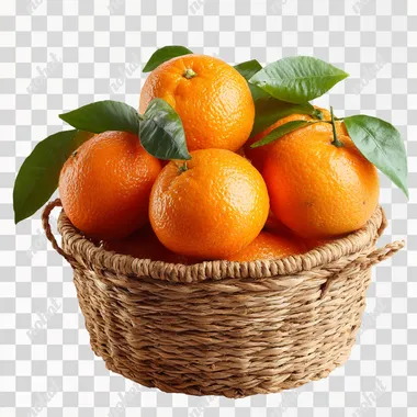 PNG Fresh Oranges in a Basket