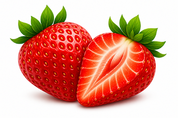 PNG Fresh Red Strawberries Cut in Half