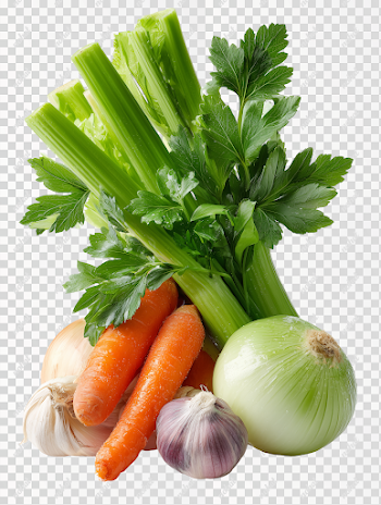 PNG Fresh Vegetables Bundle on White Background