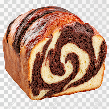 PNG Freshly Baked Chocolate Marble Swirl Loaf Bread
