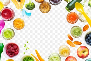Png fruit frame background with homemade baby… | Free stock illustration | High Resolution graphic