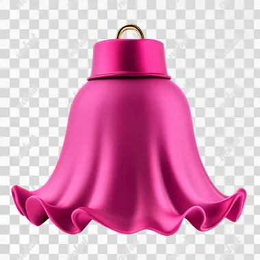 PNG Fuchsia Matte Christmas Bell for Festive Home Decor and Styling