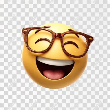 PNG Funny Prank Emoji with Glasses PNG Funny Prank Emoji with Glasses