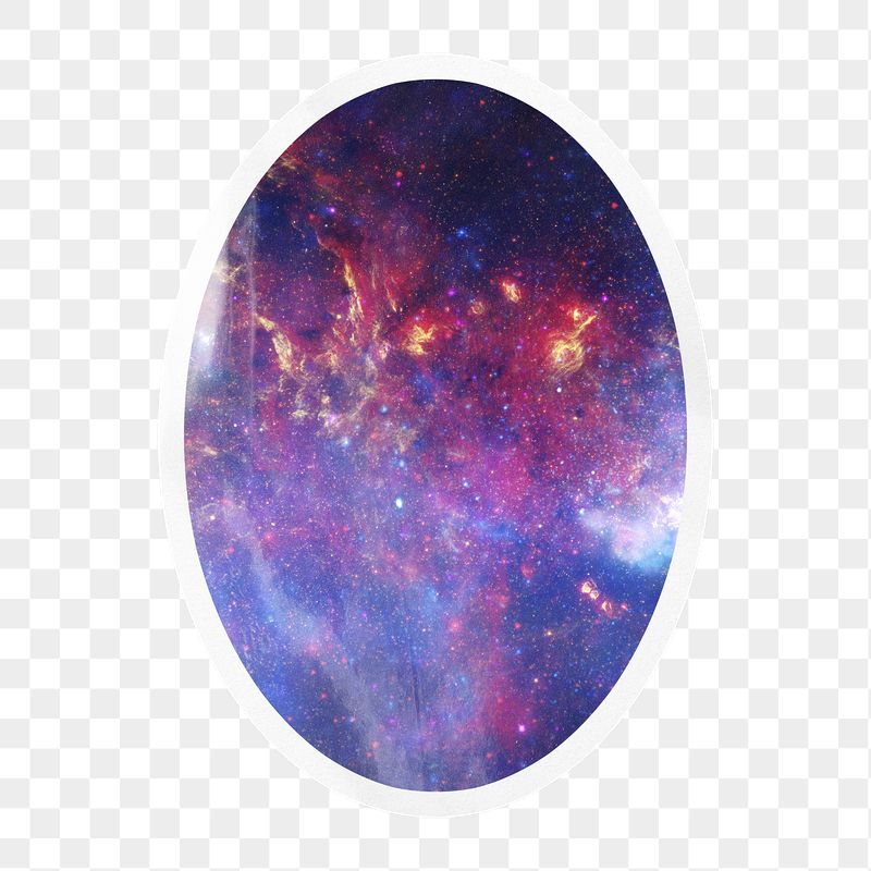 PNG galaxy sky, printable oval | Free PNG - rawpixel