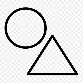 Png Geometric shape icon in simple style | Free stock illustration | High Resolution graphic