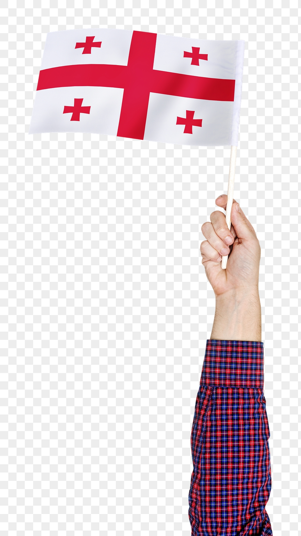 Png Georgia's flag in hand | Free PNG - rawpixel