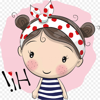 Png Girl Cartoon Illustration Painted Pink Cute Little | SOIDERGI