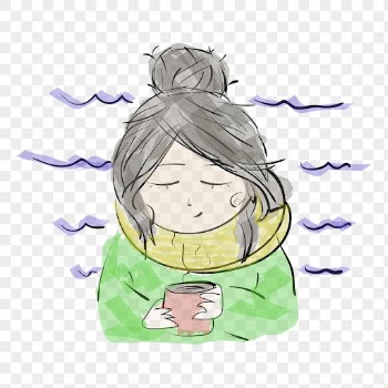 PNG girl in winter sticker, | Free PNG - rawpixel