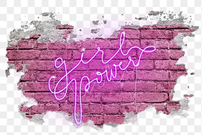 Png girl power brick wall | Free PNG - rawpixel