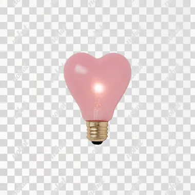 PNG Glowing Pink Heart-Shaped Light Bulb PNG Glowing Pink Heart-Shaped Light Bulb