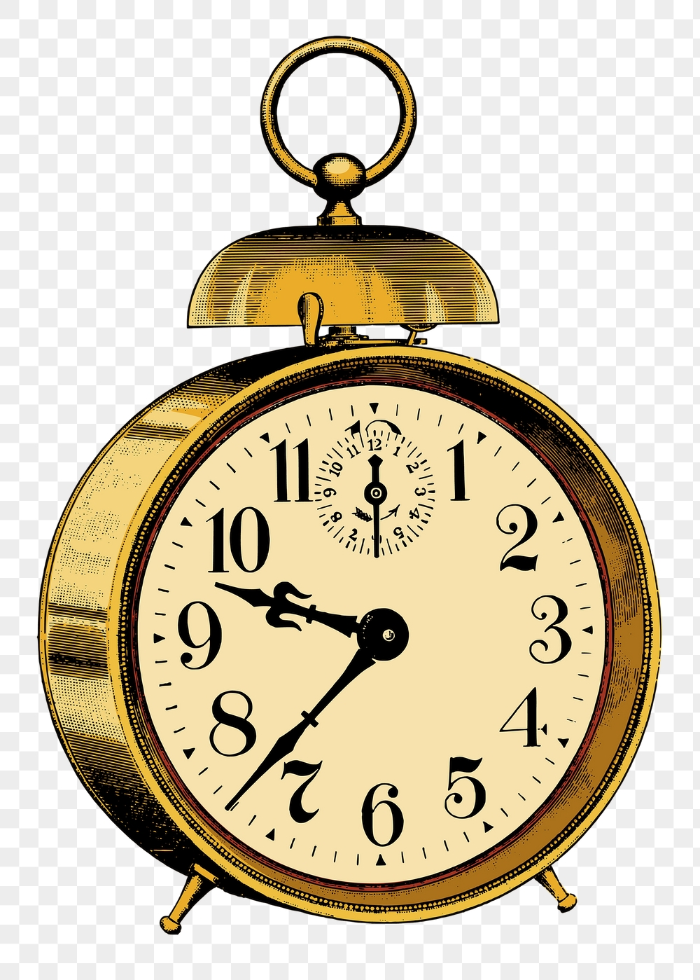 Png gold alarm clock sticker, | Free PNG Illustration - rawpixel