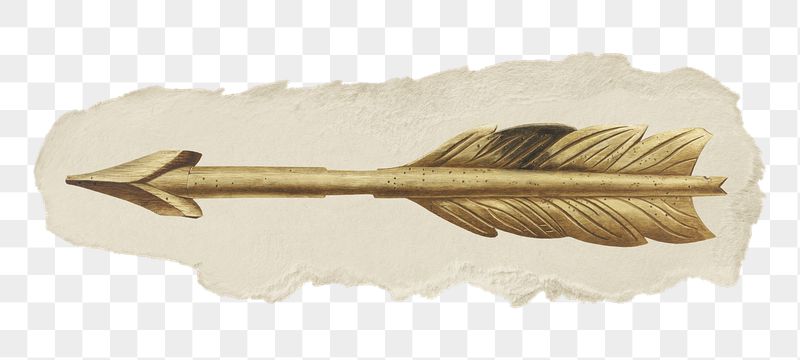 Png gold arrow sticker, vintage | Free PNG - rawpixel