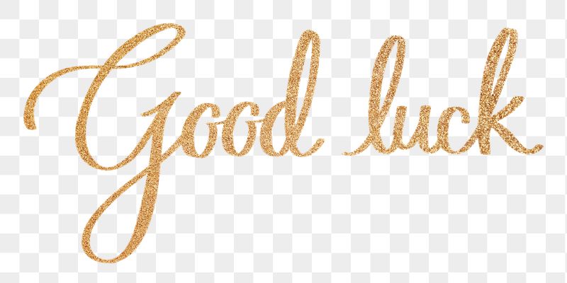 PNG good luck, gold glittery | Free PNG - rawpixel