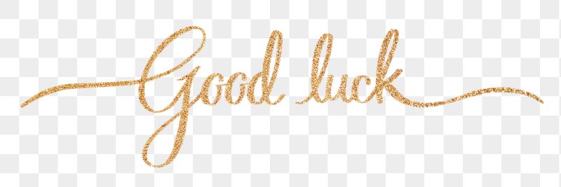 PNG good luck, gold glittery | Free PNG - rawpixel