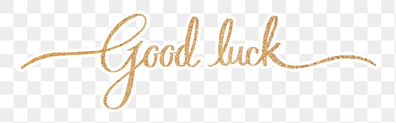 PNG good luck, gold glittery | Free PNG - rawpixel