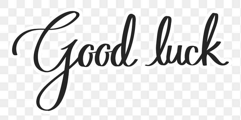 PNG good luck, minimal black | Free PNG - rawpixel