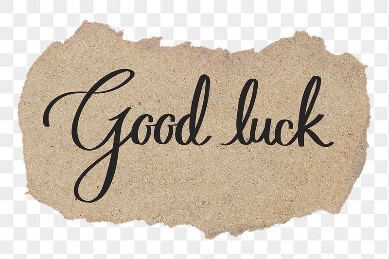 PNG good luck word, black | Free PNG - rawpixel
