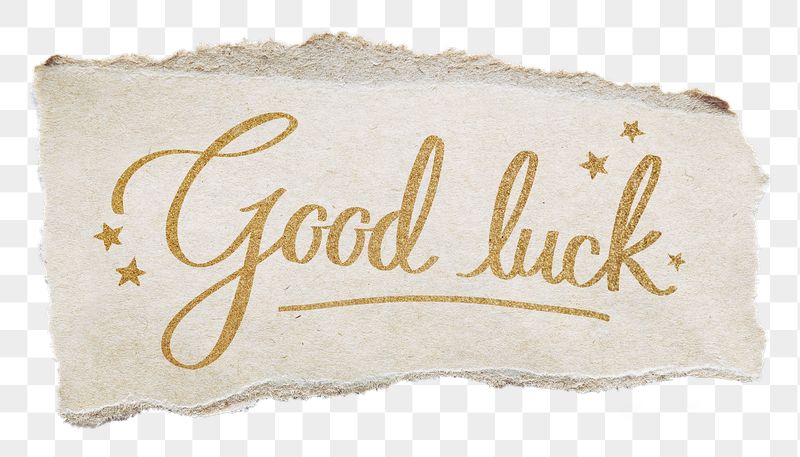 PNG good luck word, gold | Free PNG - rawpixel