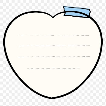 Png goodnotes stickers, heart shaped note… | Free stock illustration | High Resolution graphic
