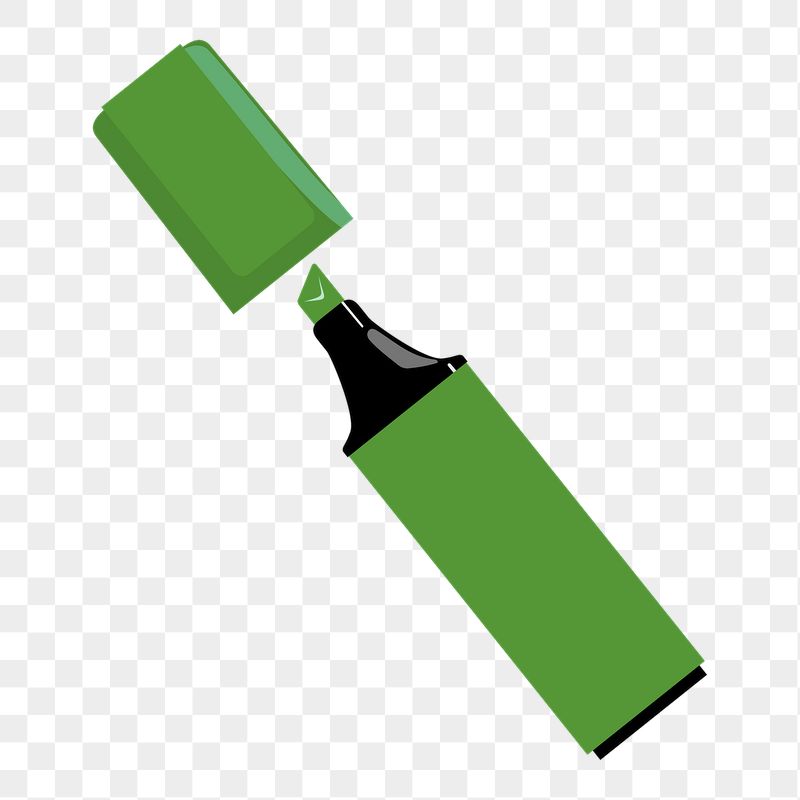 PNG green highlighter marker sticker, | Free PNG - rawpixel