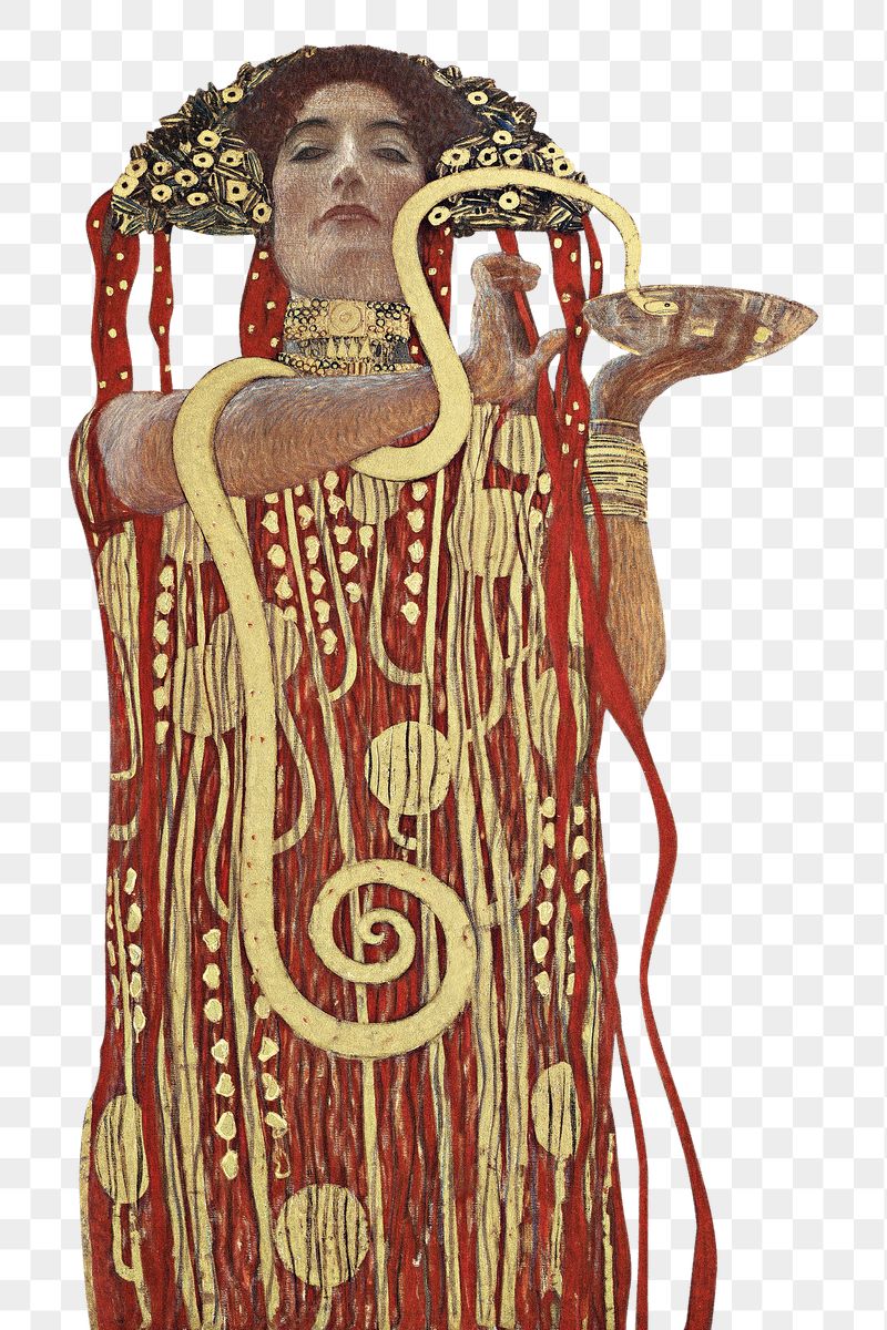 Png Gustav Klimt's Hygieia sticker, | Free PNG - rawpixel
