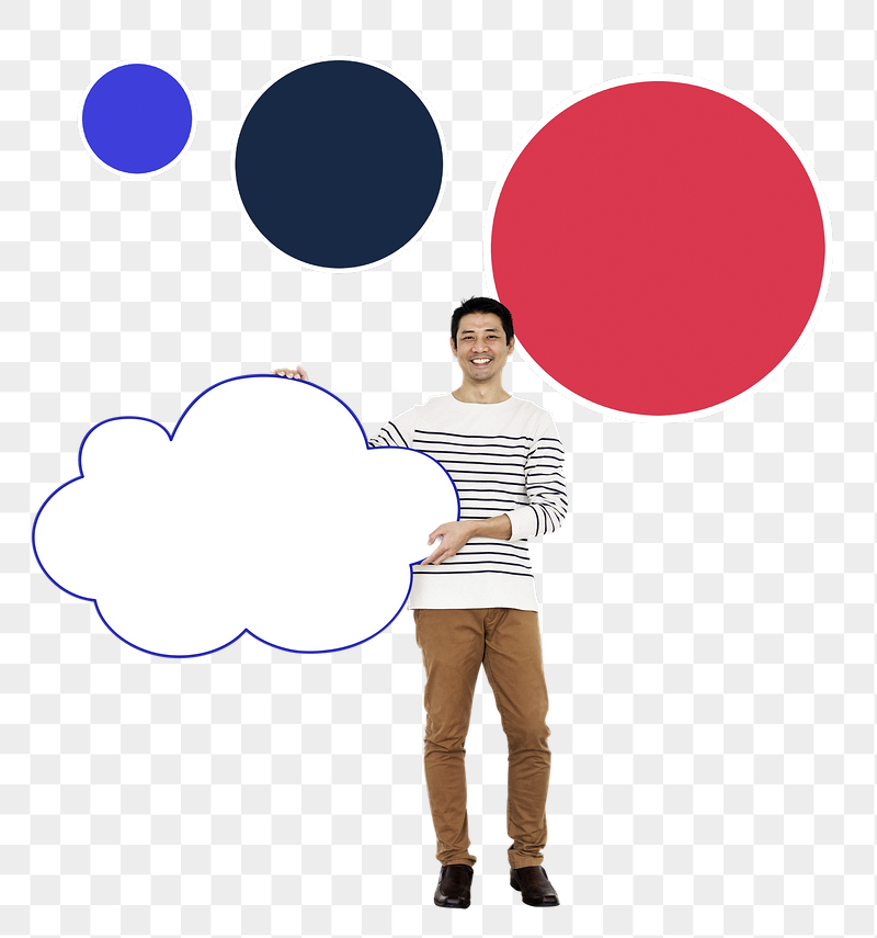 Png Guy holding blank cloud, | Free PNG - rawpixel