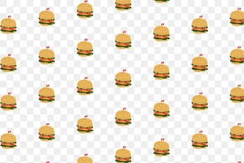 Png hand drawn burger pattern background