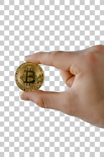 PNG Hand Holding Bitcoin Cryptocurrency