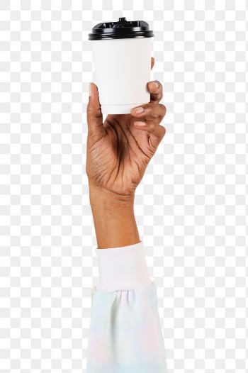 Png Hand holding cup mockup for food concept | Free stock illustration | High Resolution graphic