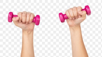 Png Hand holding dumbbells mockup in health… | Free stock illustration | High Resolution graphic