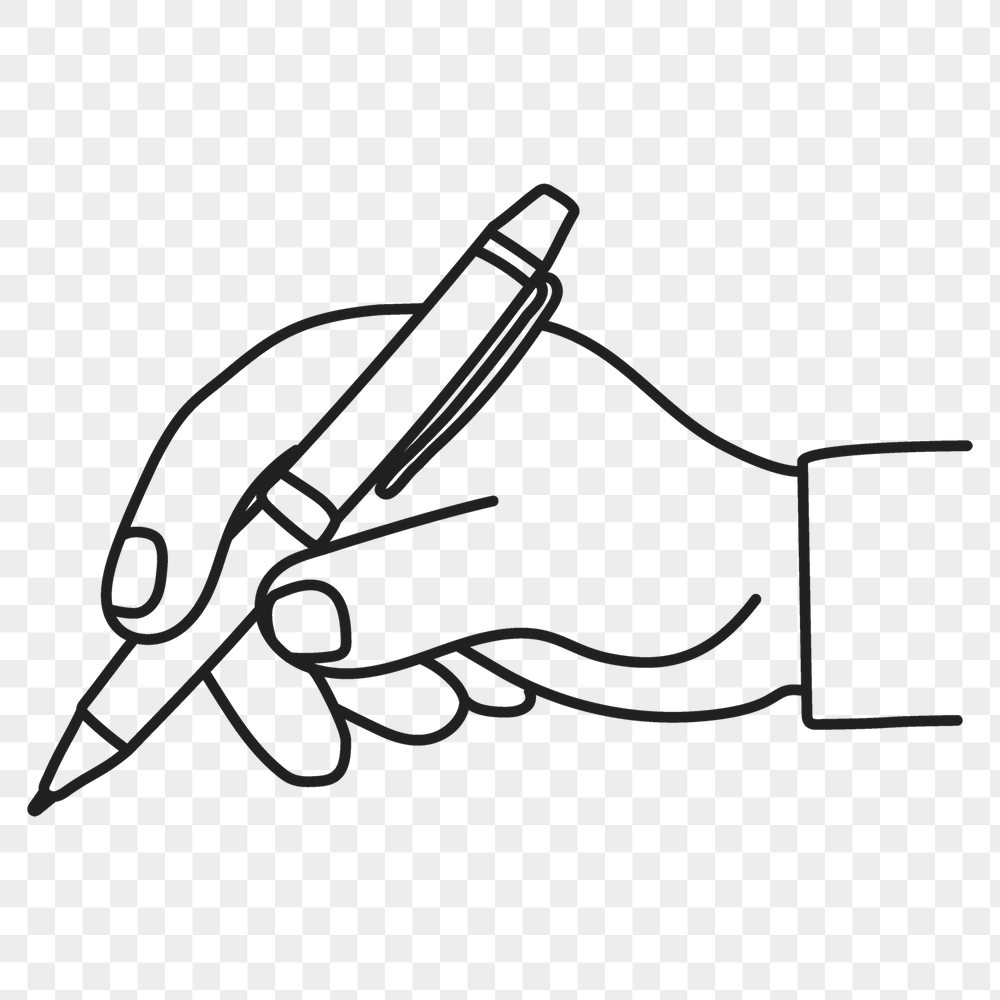 Png hand holding pen sticker, | Free PNG Illustration - rawpixel