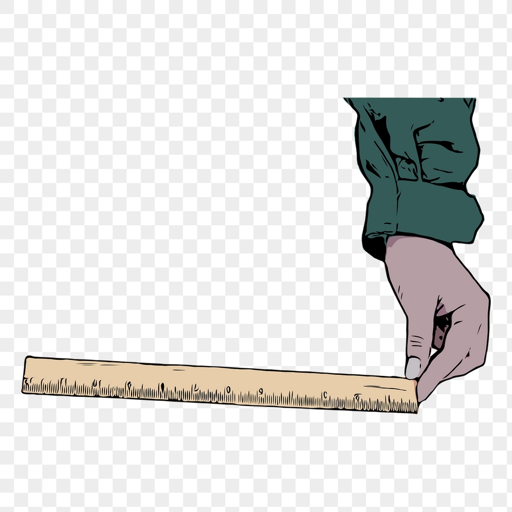 Png hand holding ruler sticker, | Free PNG - rawpixel