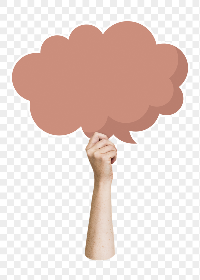 Png hand holding speech bubble, | Free PNG - rawpixel