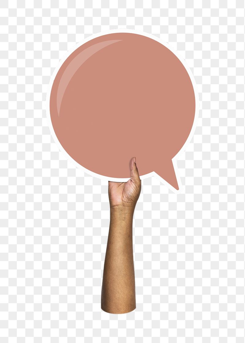 Png hand holding speech bubble, | Free PNG - rawpixel