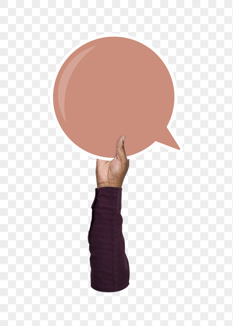 Png hand holding speech bubble, | Free PNG - rawpixel