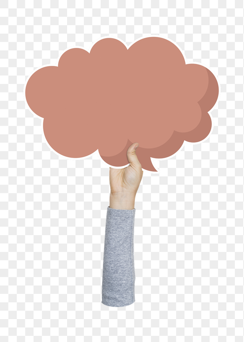Png hand holding speech bubble, | Free PNG - rawpixel