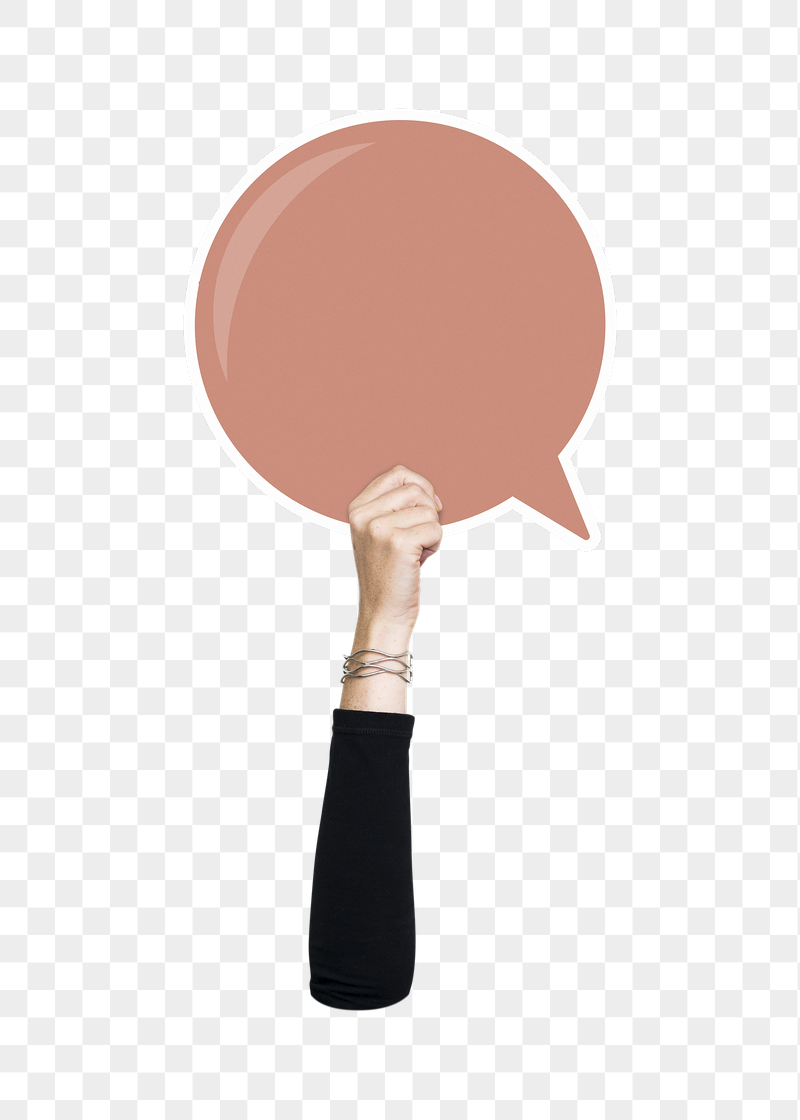 Png hand holding speech bubble, | Free PNG - rawpixel