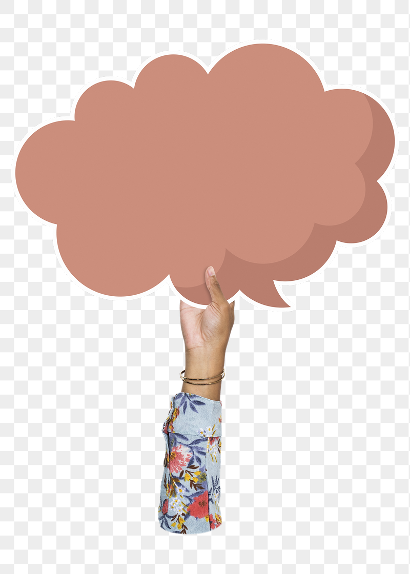 Png hand holding speech bubble, | Free PNG - rawpixel