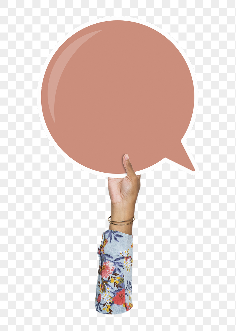 Png hand holding speech bubble, | Free PNG - rawpixel