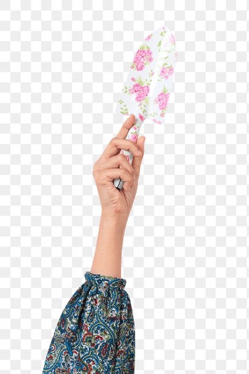 Png hand mockup holding floral patterned… | Free stock illustration | High Resolution graphic