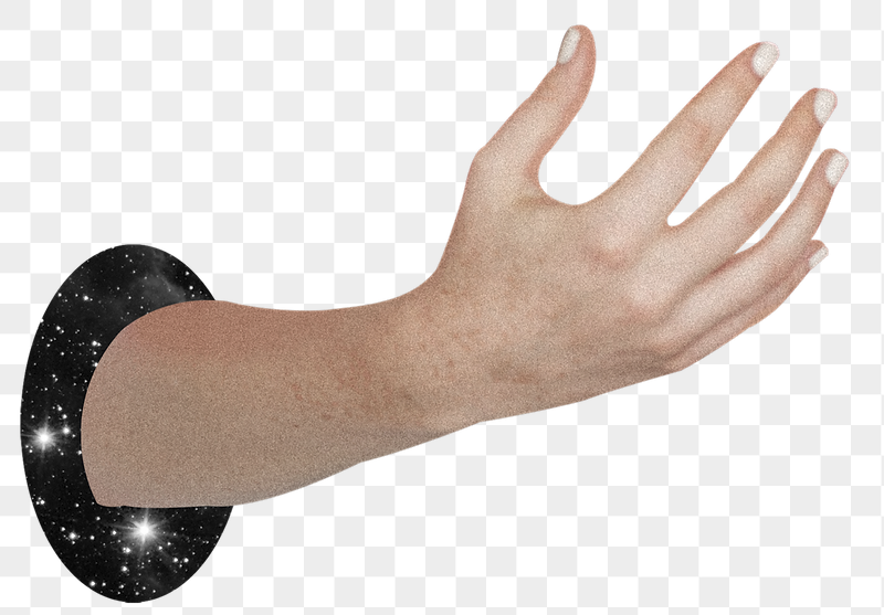 Png hand passing through galaxy | Free PNG - rawpixel