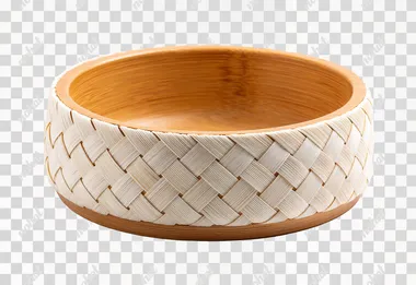 PNG Hand-Woven Bamboo Cat Bowl PNG Hand-Woven Bamboo Cat Bowl