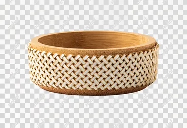 PNG Hand-Woven Bamboo Cat Bowl with Anti-Slip Base PNG Hand-Woven Bamboo Cat Bowl with Anti-Slip Base