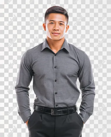 PNG Handsome Filipino Male Corporate Employee in Studio Portrait PNG Handsome Filipino Male Corporate Employee in Studio Portrait